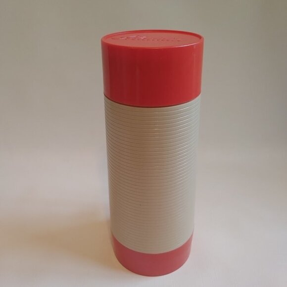 1970's Vintage Red Aladdin HY-LO Thermos Bottle # WM1060P Wide Mouth Quart - Picture 2 of 10